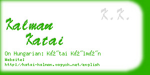 kalman katai business card